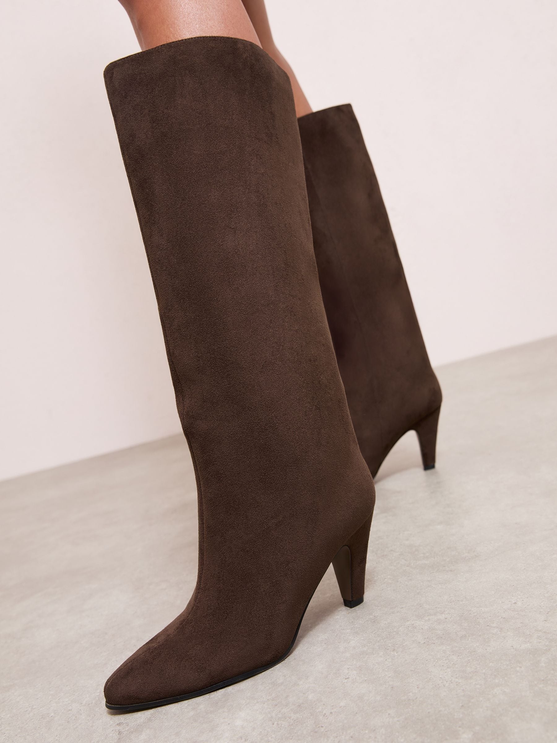 Buy Friends Like These Chocolate Brown Standard fit Mid Heel Smart
