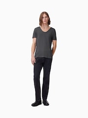 AllSaints Grey Tonic Scoop 100% Organic Cotton T-Shirt - Image 5 of 7