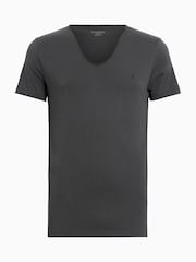 AllSaints Grey Tonic Scoop 100% Organic Cotton T-Shirt - Image 7 of 7