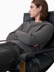 AllSaints MONUMENT GREY Aspen Crew Jumper - Image 1 of 7