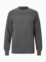 AllSaints MONUMENT GREY Aspen Crew Jumper - Image 7 of 7