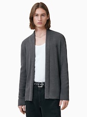 Monument Grey - Allsaints Odprta jopica Mode Merino - Slika 1 iz 5