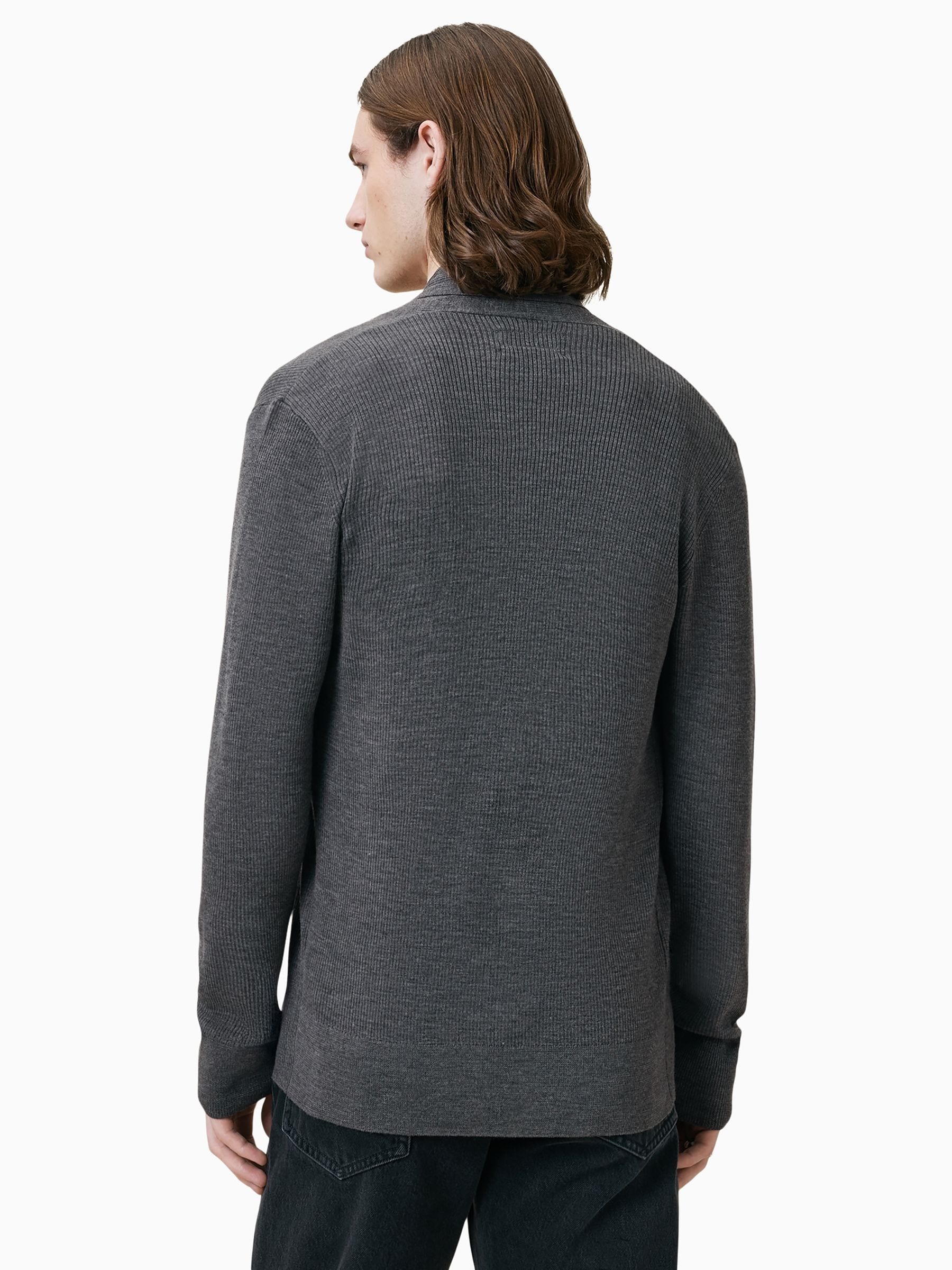 Buy AllSaints Monument Grey Mode Wool Open Cardigan from Next USA