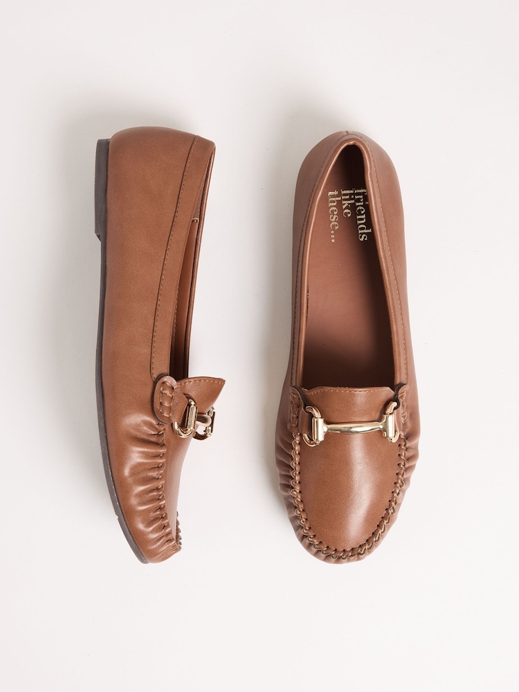 Friends Like These Tan Brown Comfort Snaffle LoafersDriver Shoes - Image 1 of 4 Friends Like These Tan Brown Comfort Snaffle LoafersDriver Shoes - Image 1 of 4