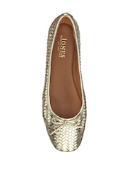 zlata (barva); zlato - Zlati usnjeni čevlji Jones Bootmaker Stephanie - Slika 5 iz 6