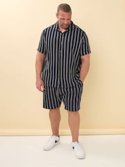 BadRhino Big & Tall Blue Co-Ord Stripe 100% Cotton Shirt - Image 2 of 6