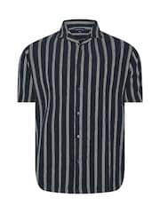 BadRhino Big & Tall Blue Co-Ord Stripe 100% Cotton Shirt - Image 5 of 6
