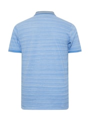 BadRhino Big & Tall Blue Jacquard 100% Cotton Polo Shirt - Image 2 of 2