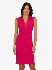 Adrianna Papell Pink Jersey Tuxedo Dress - Image 1 of 6