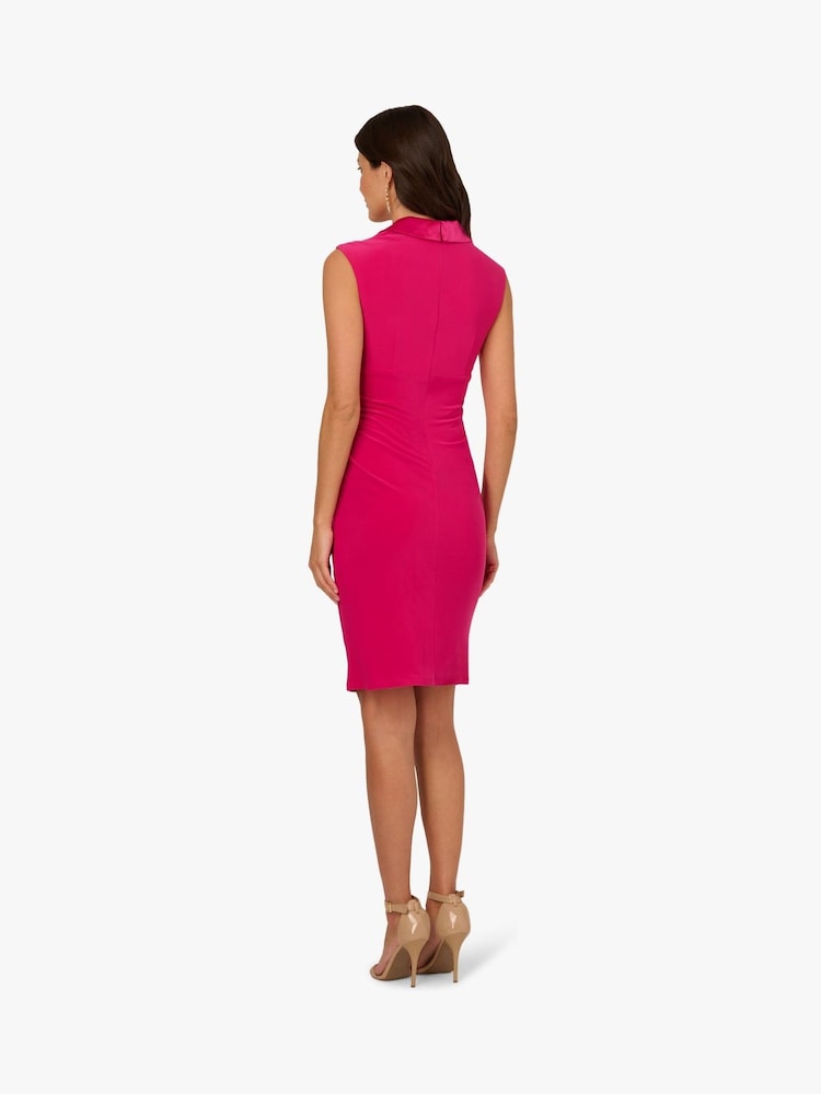 Adrianna Papell Pink Jersey Tuxedo Dress - Image 2 of 6