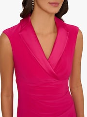 Adrianna Papell Pink Jersey Tuxedo Dress - Image 5 of 6