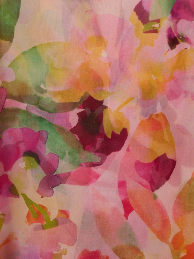 Adrianna Papell Pink Printed High Low Dress - Image 6 of 6