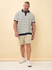 Темно-синий - BadRhino Big & Tall Knitted 100% Cotton Polo Shirt - Image 2 of 6