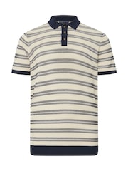 Темно-синий - BadRhino Big & Tall Knitted 100% Cotton Polo Shirt - Image 5 of 6