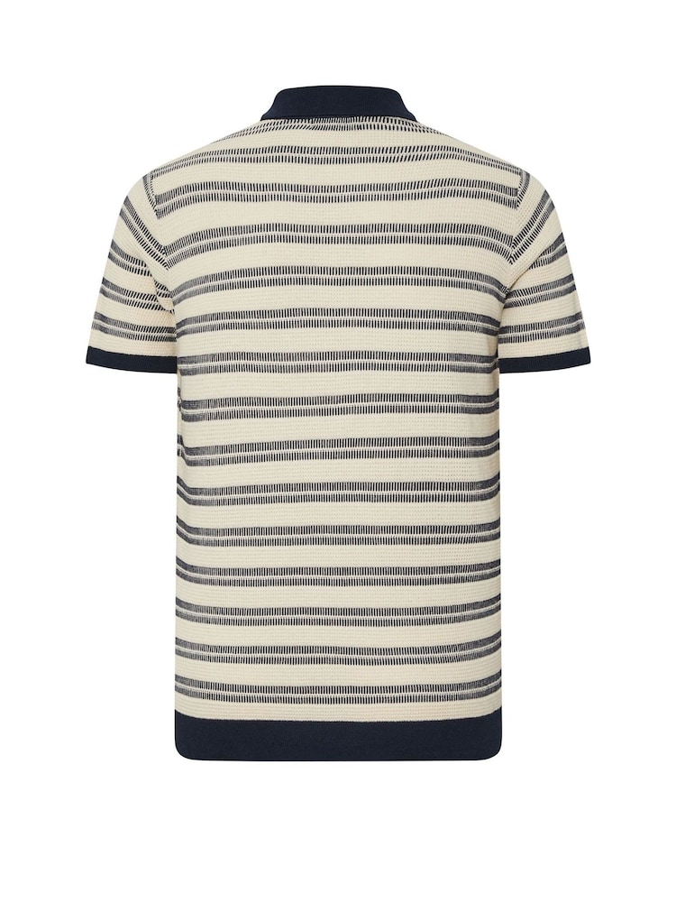 Темно-синий - BadRhino Big & Tall Knitted 100% Cotton Polo Shirt - Image 6 of 6