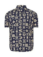 BadRhino Big & Tall Blue 100% Cotton Slub Shirt - Image 3 of 4
