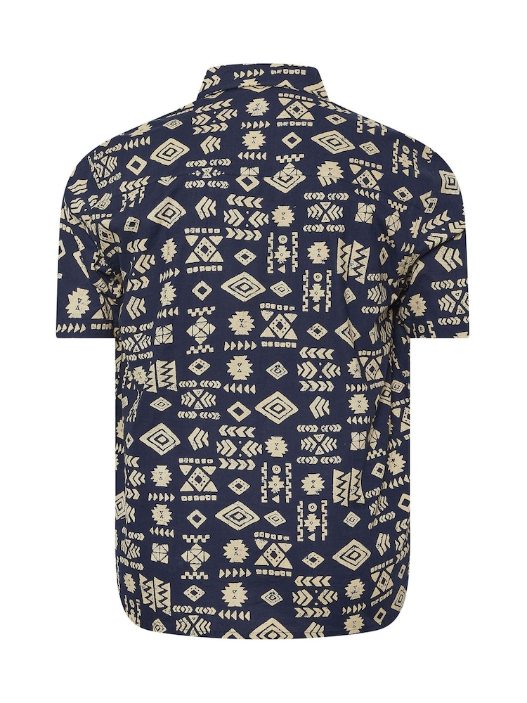 BadRhino Big & Tall Blue 100% Cotton Slub Shirt - Image 4 of 4 BadRhino Big & Tall Blue 100% Cotton Slub Shirt - Image 4 of 4