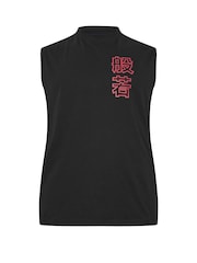 BadRhino Big & Tall Black 100% Cotton Back And Front Print Vest - Image 1 of 2