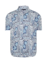 BadRhino Big & Tall Blue Seersucker Turtle Shirt - Image 1 of 2