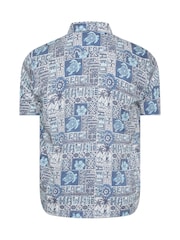 BadRhino Big & Tall Blue Seersucker Turtle Shirt - Image 2 of 2