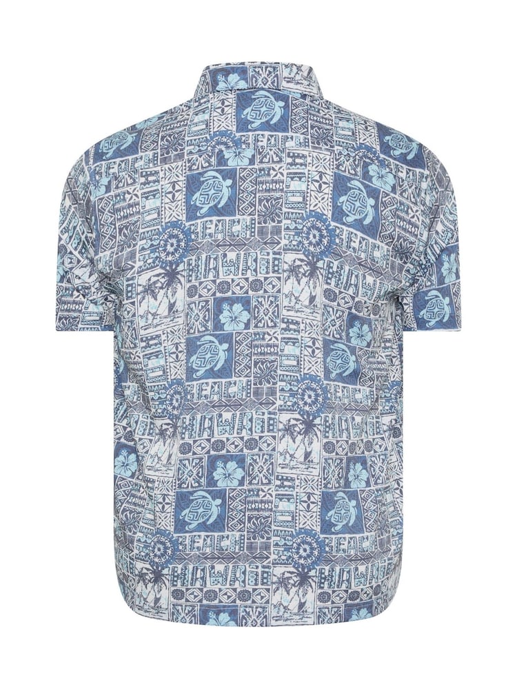 BadRhino Big & Tall Blue Seersucker Turtle Shirt - Image 2 of 2