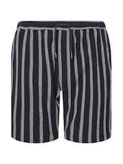 BadRhino Big & Tall Blue Co-Ord Stripe 100% Cotton Shorts - Image 5 of 6
