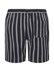 BadRhino Big & Tall Blue Co-Ord Stripe 100% Cotton Shorts - Image 6 of 6