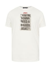 BadRhino Big & Tall White Jaws 100% Cotton T-Shirt - Image 5 of 6