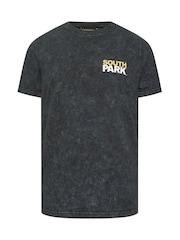 BadRhino Big & Tall Black Acid Wash South Park 100% Cotton T-Shirt - Image 5 of 6