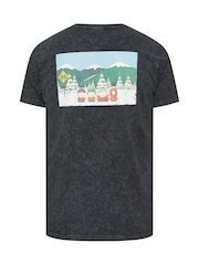BadRhino Big & Tall Black Acid Wash South Park 100% Cotton T-Shirt - Image 6 of 6