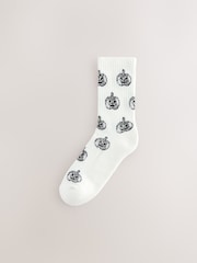 Halloween Disco Pumpkin - 3 pares de calcetines deportivos tobilleros de canalé con suela acolchada y soporte para el arco de self. - Imagen 4 de 6