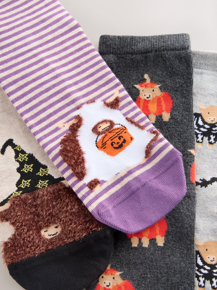Halloween Hamish the Altoland Cow - Pack de 4 pares de calcetines tobilleros - Imagen 7 de 7
