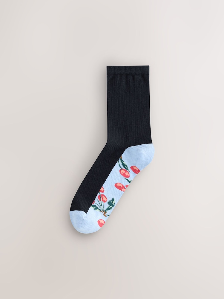 Cherries Footbed Ankle Socks 5 Pack - Image 2 of 8 Cherries Footbed Ankle Socks 5 Pack - Image 2 of 8