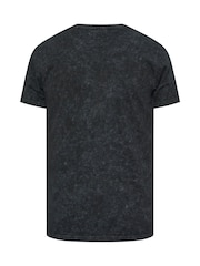 BadRhino Big & Tall Black Acid Wash Yellowstone 100% Cotton T-Shirt - Image 6 of 8