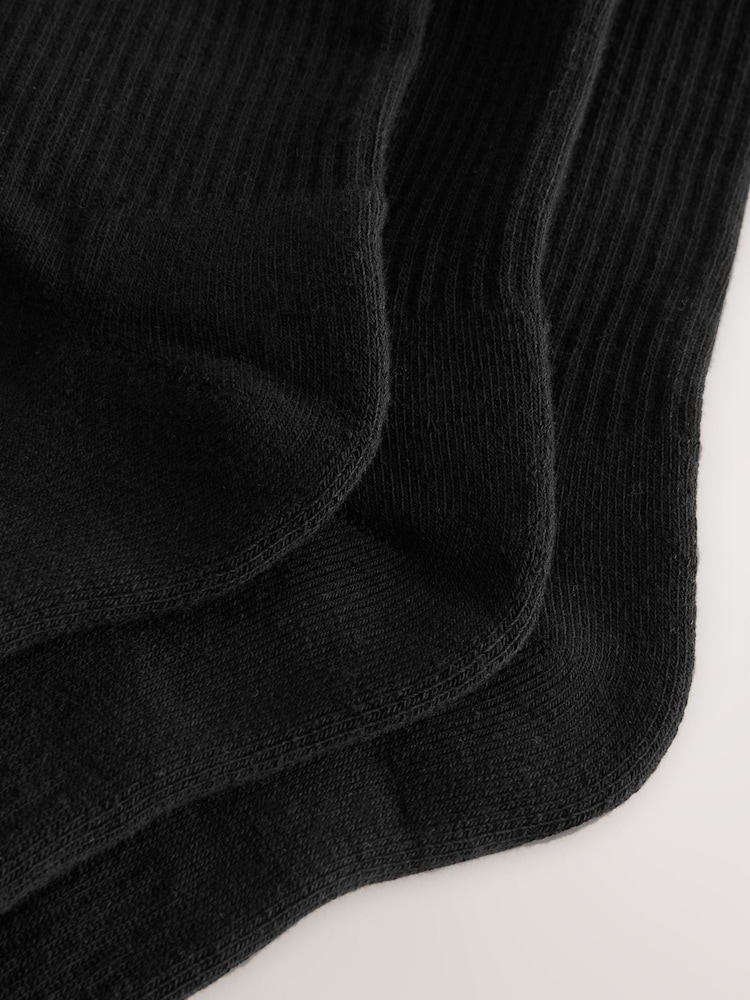 self. Black 3 Pack Cushion Sole Ankle Socks - Image 4 of 4