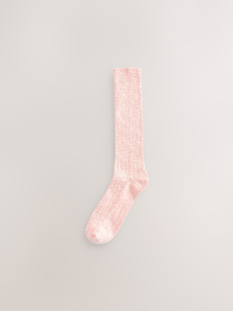 Pink Cotton Slub Slouchy Ankle Socks 3 Pack - Image 2 of 6