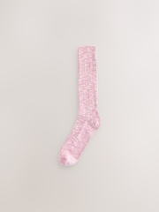 Pink Cotton Slub Slouchy Ankle Socks 3 Pack - Image 4 of 6