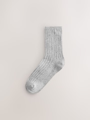 Tonal Grey Containing Wool Ankle Socks 3 Pack - Image 3 of 6