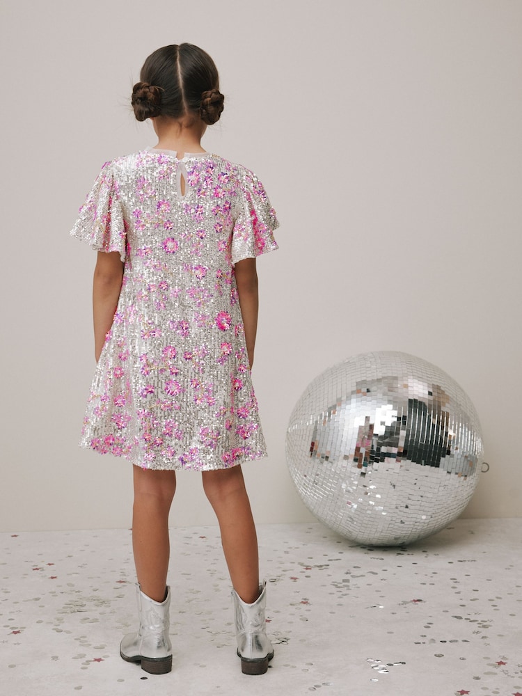 pink and silver cocktail dress Pink And Silver Dress S
