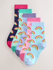 Little Bird by Jools Oliver Multi Rainbow Socks 5 Pack - Image 1 of 8