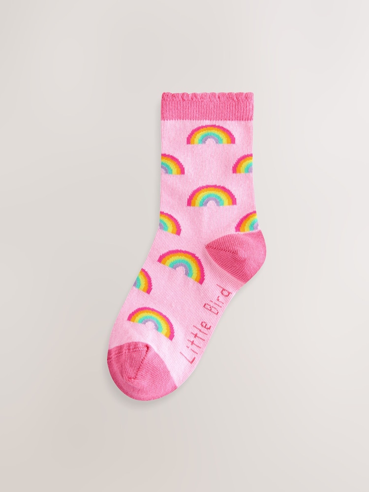 Little Bird by Jools Oliver Multi Rainbow Socks 5 Pack - Image 2 of 8