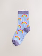 Little Bird by Jools Oliver Multi Rainbow Socks 5 Pack - Image 5 of 8