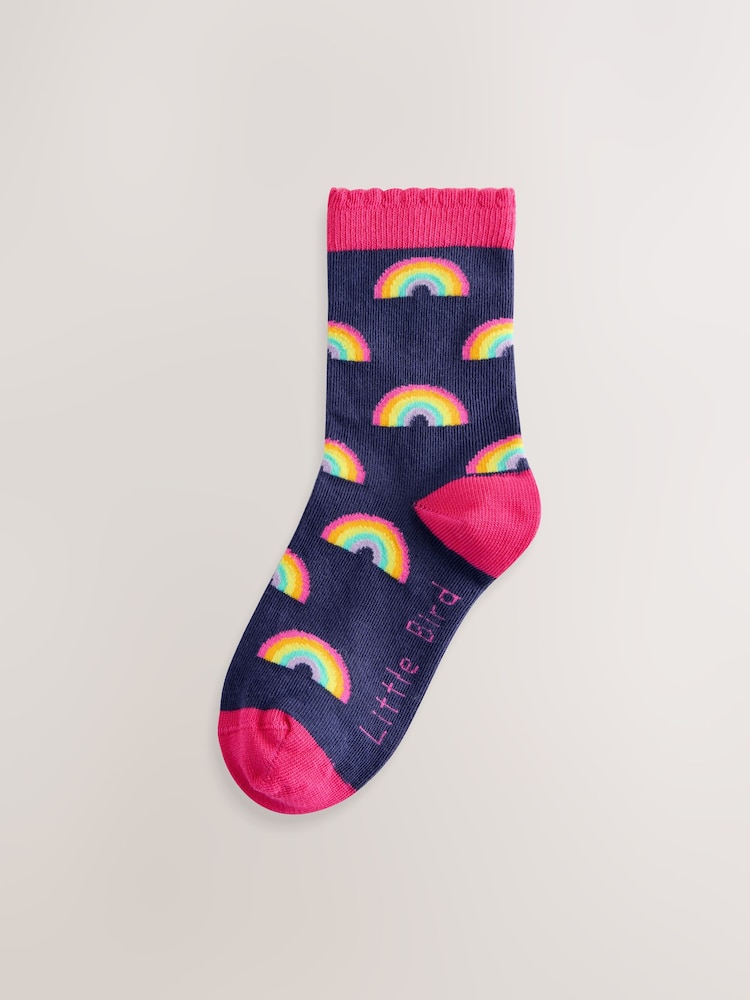 Little Bird by Jools Oliver Multi Rainbow Socks 5 Pack - Image 6 of 6 Little Bird by Jools Oliver Multi Rainbow Socks 5 Pack - Image 6 of 6