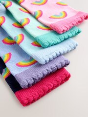 Little Bird by Jools Oliver Multi Rainbow Socks 5 Pack - Image 8 of 8