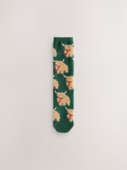 Brown/Cream Hamish Pudding Matching Family Christmas Cosy Socks 2 Pack - Image 4 of 6