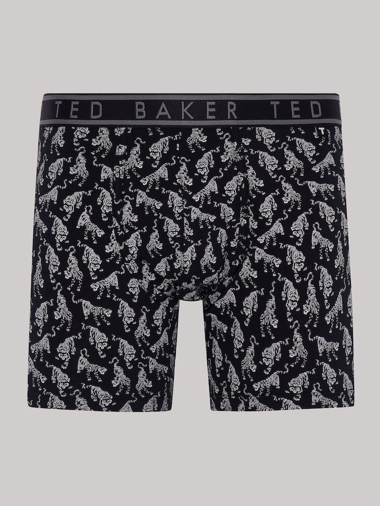 Ted Baker Green Trekking Tiger Heather Boxer Briefs 3 Pack - Image 2 of 3