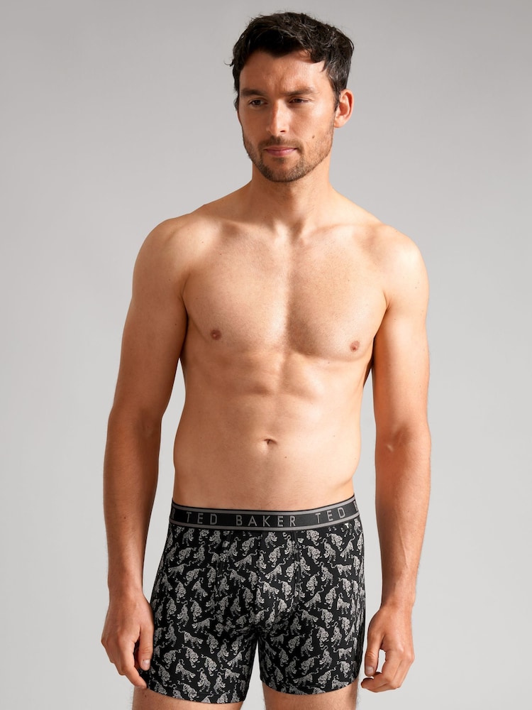 Ted Baker Green Trekking Tiger Heather Boxer Briefs 3 Pack - Image 3 of 3