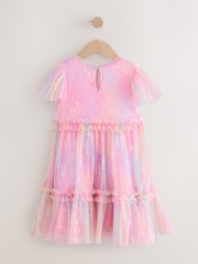 Pink Sparkle Mesh Party Dress (3-16yrs) - Image 2 of 6