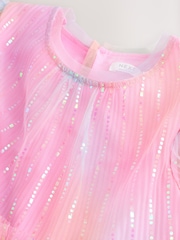 Pink Sparkle Mesh Party Dress (3-16yrs) - Image 3 of 6