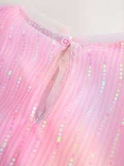 Pink Sparkle Mesh Party Dress (3-16yrs) - Image 4 of 6